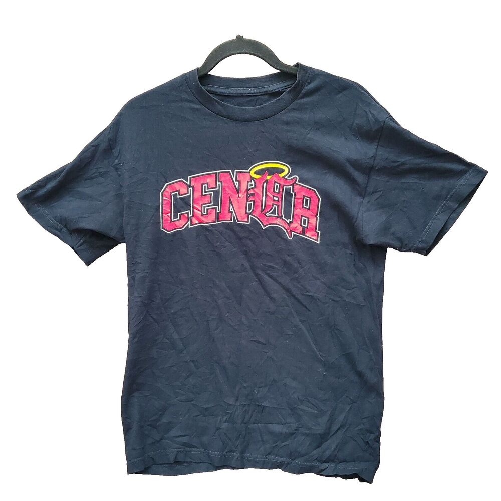 Cenlar Black Graphic T-Shirt Men’s Medium Crew Neck Short Sleeve Casual Tee